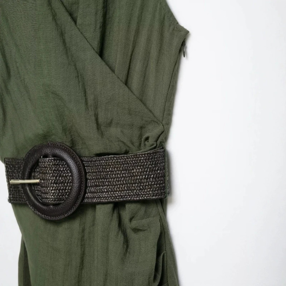 ZARA Chic Versatile Belted Halter Neck Dress
